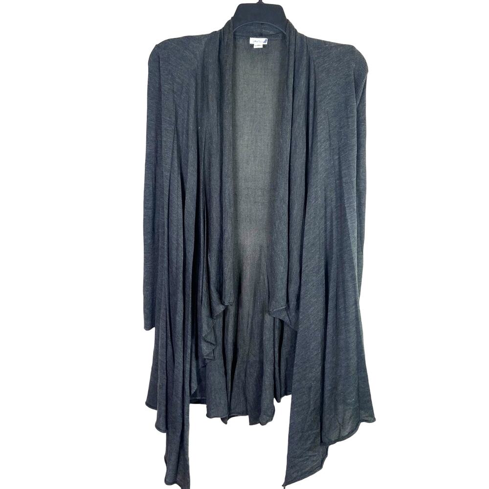 Neiman Marcus Merino Wool Open Cardigan Tunic Sweater Women's XS Coastal Luxury‎